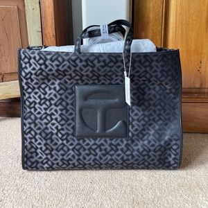 Telfar - Large Jacquard Shopper - Black Monogram